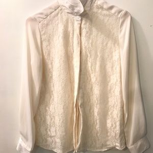 NY Collection Petite Longsleeve Button Up